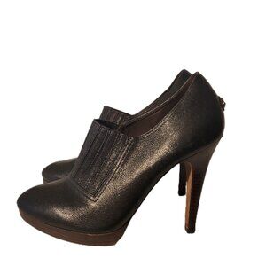 High Heel Leather Ankle Booties BCBG MaxAzria Catilda Sze 9 Stilettos Dark Brown